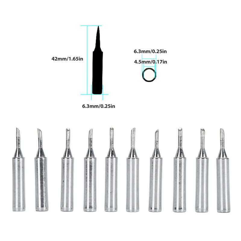 10PCS Set Solder Iron Welding Tips Accurate Multifunctional Thermal Solder