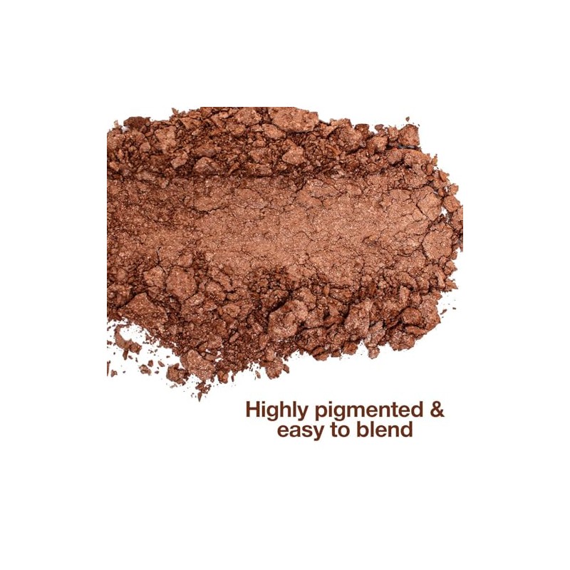 Palladio Baked Bronzer, altamente pigmentado y fácil de mezclar, brillo