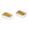 simplywire – Pack of 2 – Plastic Soap Dishes with