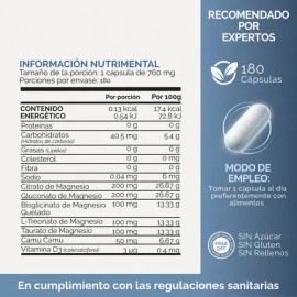 Magnesio Quelado 5 Formas Energía Sueño Estrés 60 Caps
