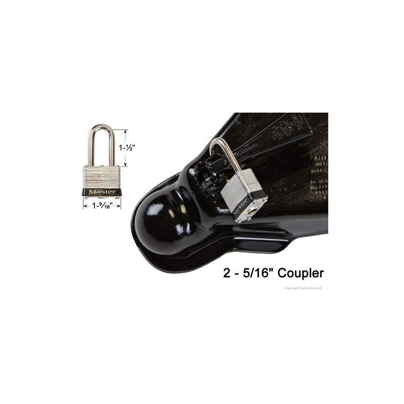 Master Lock - 2 Trailer Coupler/Tongue Locks Keyed Alike 2KA-377-3