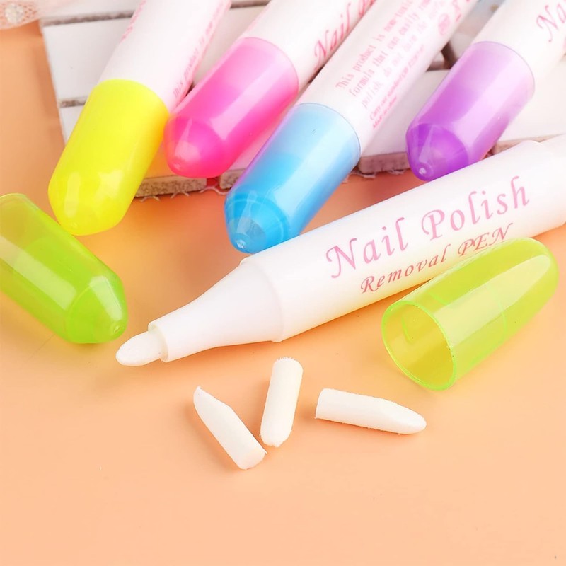 Nail Polish Corrector Pen, Removable Head Manicure Tool for Home