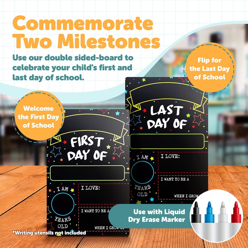 First Day Last Day of School Double Sided Sign (Dry