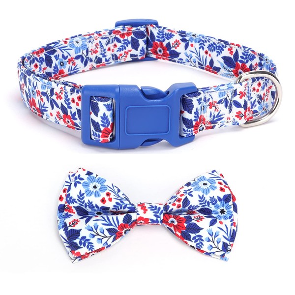 Bbmmayy Soft & Comfy Dog Collar with Bow, Detachable and