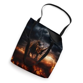 Rhinoceros Lightning Storm Fantasy Rhinoceros Art Design Tote Bag