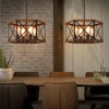 4-Light Large Rustic Farmhouse Plug in Pendant Light Fixture with