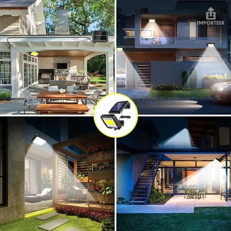 Importeek Lampara Solar Reflector Luz Led Jardin Exterior Pared Sensor