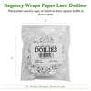 Regency Wraps RW126-4 Elegant Paper Lace 4" Doilie, 4", White