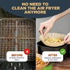 Air Fryer Disposable Paper Liners, 150 Pcs All-Natural, Non-Stick, Oilproof,