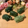 Natural Green Jade Turtle Crystal Carving Healing Gemstone Sculpture 8cm
