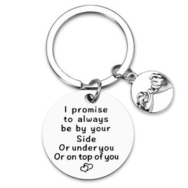 Valentines Day Gifts for Women Men Anniversary Birthday Gifts for Girlfreind Boyfriend i Love You Gifts for Couples Promise Gifts for Wife Husband I Promise To Always Be By Your Side Keychain