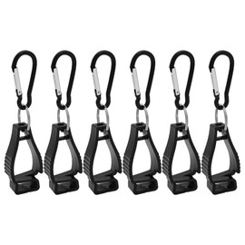 GYSRXS Glove Holder Black Pack of 6 Glove Holder Clip Security Glove Grabber with Interlock Design Suitable for Work Gloves, Helmet, Keys, Towels (Black)