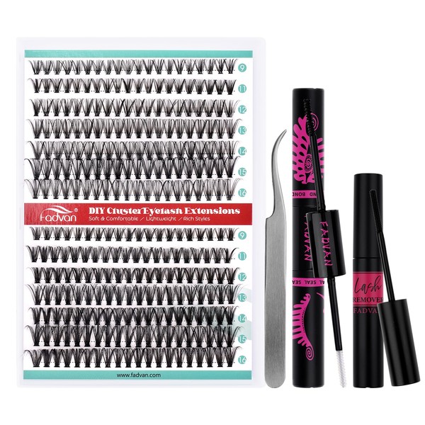 DIY Lash Extension Kit 30D+40D Volume Lash Clusters Kit with