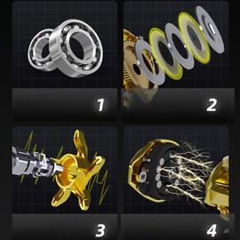 Mulanimo Bait Reel, Saltwater Fishing, Freshwater Fishing, Dual Use, 7.2:1 Gear Ratio, Maximum Drag Force, 17.6 lbs (8 kg), Fishing Reel, Magnetic Brake, Super Strong Reel