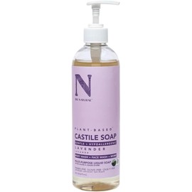 Dr. Natural Jabón de Castilla Líquido para Cuerpo Natural, Orgánico, Sin Sulfatos y Parabenos Shampoo y Jabon Facial Hecho de Plantas, Aceite de Oliva, Coco y Palma, Manteca de Karité y Romero (Lavanda)