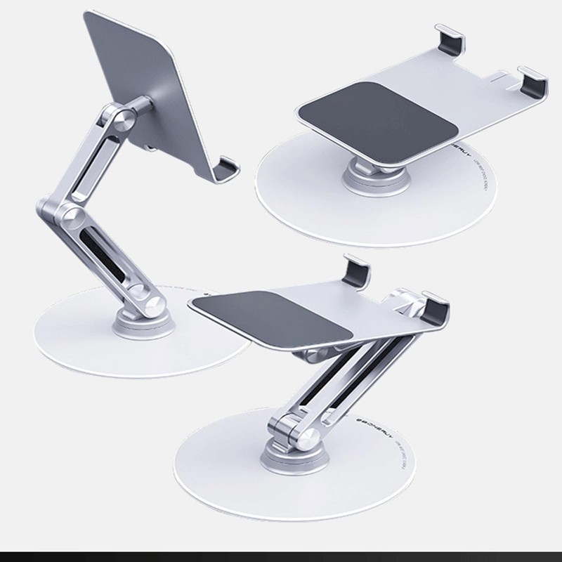BONERUY Cell Phone & Tablet Stand for Desk, Adjustable 360°