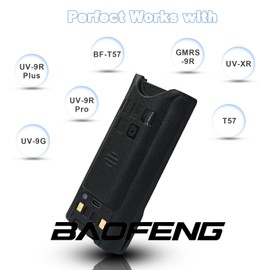 BAOFENG 4 Packs UV-9R Plus Battery USB-C Charging 4800mAh Larger Capacity Thicker BL-9 Li-ion Battery for T57 Accessories UV-9R Pro Portable Radio Accessories