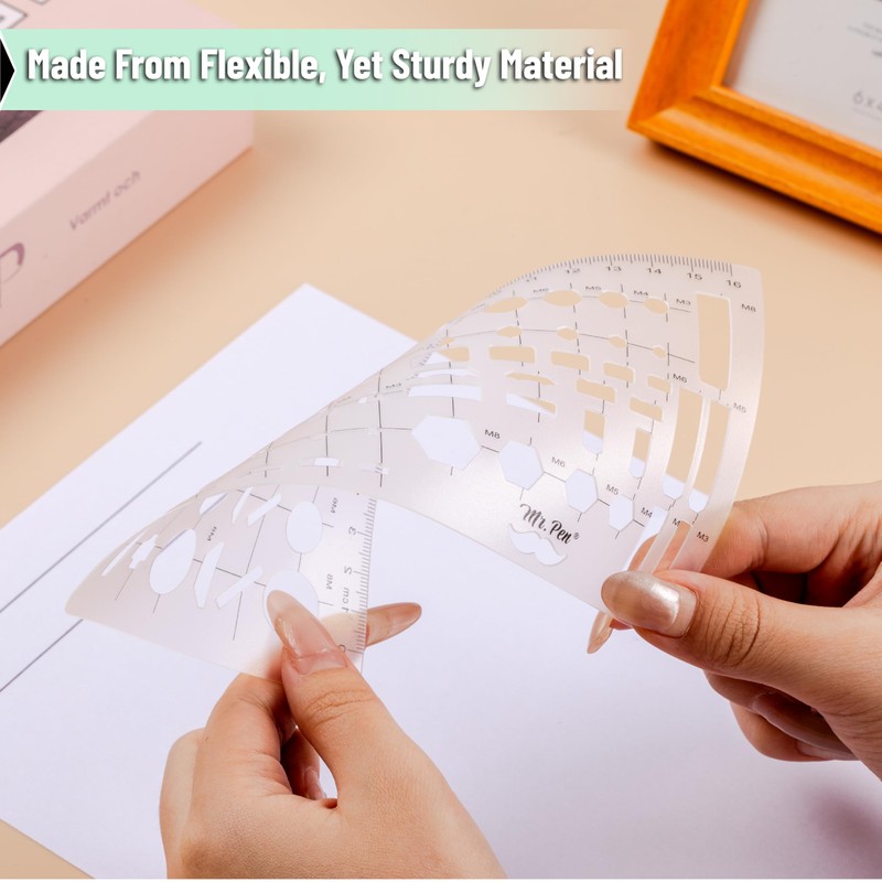Mr. Pen- Geometric Drawing Template, Plastic Template, Shape Stencils, Geometric