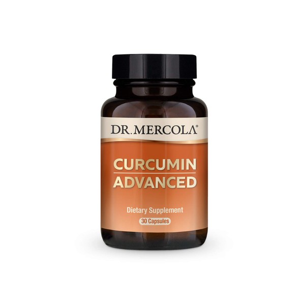 Dr. Mercola, Curcumin Advanced, 500mg, 30 Servings (30 Capsules), Curcumin Supplements, Curcumin Spice, Non GMO, Soy-Free, Gluten-Free, Curcumin Root Extract