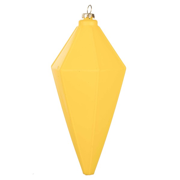Vickerman 7" Yellow Matte Lantern Christmas Ornament, 4 per Bag