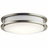 Kichler 10784NILED 11.75" White Acrylic LED Flush Mount in Brushed