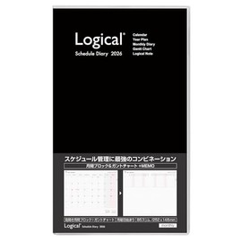 Nakabayashi Logical Diary 2026 Cover Type / B5 Slim / Black NS-SB501-26D [PT1]
