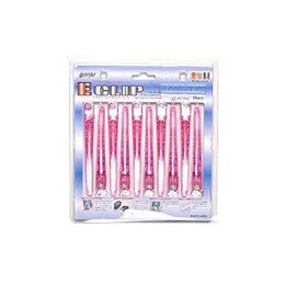 Gouriki Industry E-Clip, Medium, Clear Pink, 10 Pieces