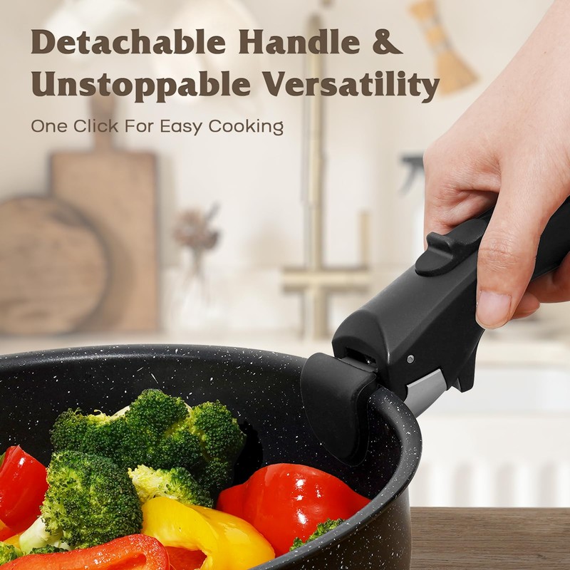 SODAY 17 Pcs Pots and Pans Set Non Stick, Cookware