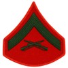 USMC Lance Corporal Rank Green on Red
