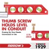 ARROW 6.3" Torpedo Level Magnetic Leveler 0°/30°/45°/90° Bubble Metric SAE