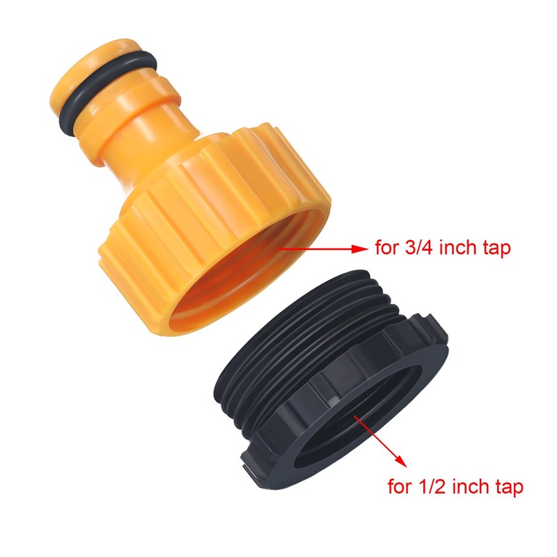 4 Pack Plastic Garden Hose Tap Connector, 1/2 Inch and