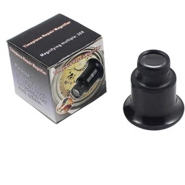 Black 20X Jeweler's Magnifier for Watchmakers, Repair, Eye Loupe, Glass, Jewelry Tools, Jewelry Making, Tools and Accessories, Repair Tools and Kits