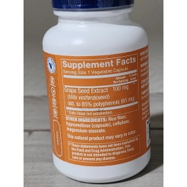 The Vitamin Shoppe Grape Seed Extract 100 mg 120 vegetable capsules 03/27 exp