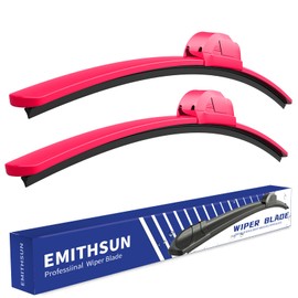 EMITHSUN EMITHSUN OEM QUALITY 26" + 19" Premium All-Seasons Durable Stable And Quiet Rose Red Windshield Wiper Blades (Set of 2)