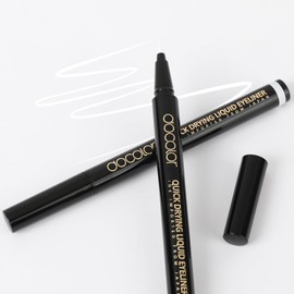 Docolor Ultra Fine Precision White Eyeliner, Professional Liquid Eyeliner, Waterproof and Smudge-proof for Professional Eye Makeup