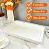 AMGBZT Serving Tray Platter, 4 Pcs Food Tray for Veggie