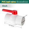 3" PVC Ball Valve, 1 Pcs Red Handle Shut-Off Valve