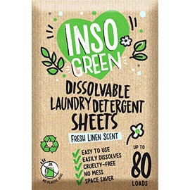 Eco Laundry Detergent Sheets - 80 Loads Laundry Sheets Detergent - 40 No Plastic Jug Washer Soap Sheet - No Mess & Space-Saving Travel Friendly Laundry Detergent