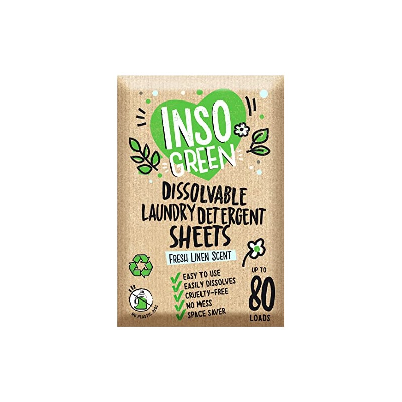 Eco Laundry Detergent Sheets - 80 Loads Laundry Sheets Detergent