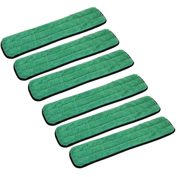 Real Clean 24 inch Microfiber Dry Dusting Mop Pad for Flat Mop Frames (Pack of 6)