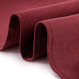 Weddecor 20 Inch Burgundy Cotton Polyester Table Napkin for Home, Hotel, Dinning, Wedding, Banquet, Party, Events, Hemmed Edges Lightweight & Machine Washable, 10pcs