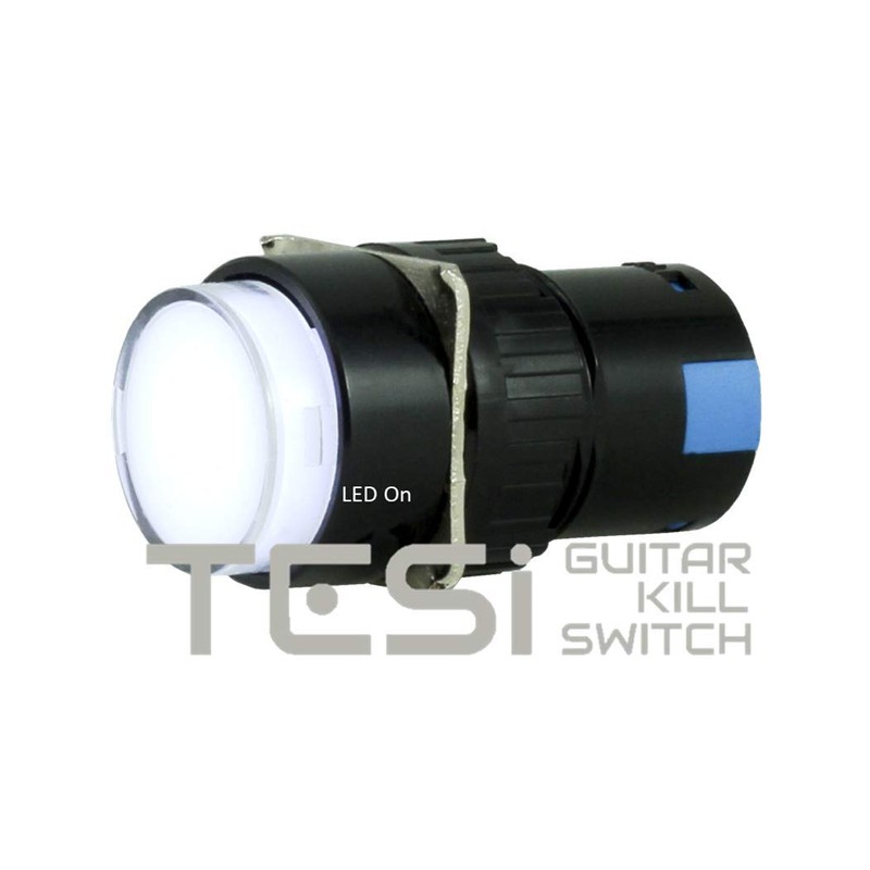 Tesi Switch 16MM Momentary LED Push Button Guitar Kill Switch