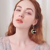 Aishgjia Cute Animal Cat Dog on Moon Earrings for Women