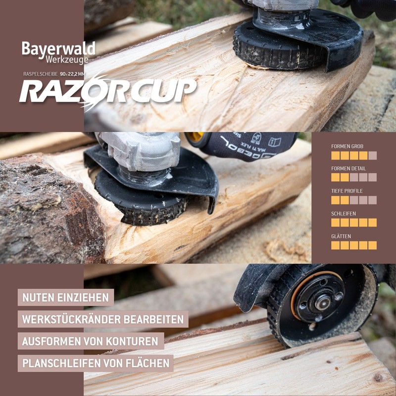 Bayerwald RazorCup Rasp Disc - Diameter 90 mm x 22.2