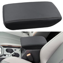 CIMOF Center Console Armrest Cover for Subaru Forester Accessories 2025, Arm Rest Box Protective Cover, Armrest Lid Leather Cover, Custom Armrest Interior, Middle Console Cover (1pc, BlackStitches)