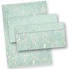 Letter Paper Set Turquoise Green Marbled (25 Sets) Vintage A4