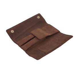 GERMANUS Leather Cigar Case for 2 Cigars - Made in EU - Wild Brown