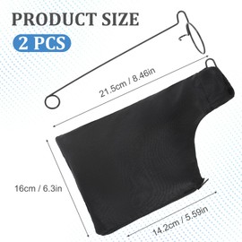TIESOME 2 Pcs Miter Saw Dust Bag, Table Saw Dust Collection Bag for Miter Saw 255 Model with Zipper and Wired Adjustable Stand Dust Bag for Belt Sander Parts Diagonal Saw Miter Saw Accessories