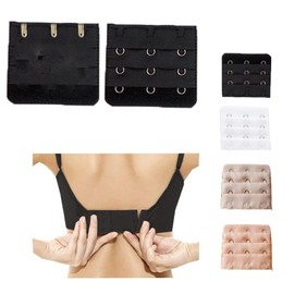 Kjzeex BH-Verlängerungen, Frauen BH-Verlängerungs-Set 1 Haken/2 Haken/3 Haken, weiche bequeme BH-Träger-Verlängerungs-Set für Frauen, Weiß, Schwarz, Beige, C, C