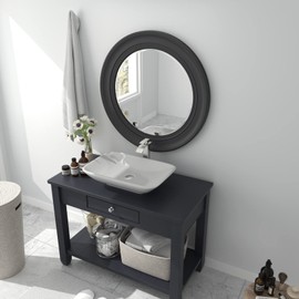 BWE Brushed Nickel Vessel Sink Faucet Single Handle Single Hole Tall Bathroom Faucet with Waterfall Spout Sink Faucet Lavatory Vanity Deck Mount Mixer Tap